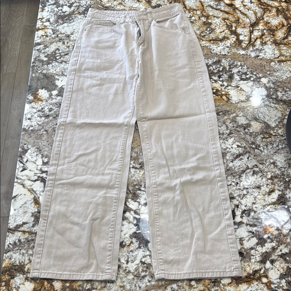 Beige Casual Pants